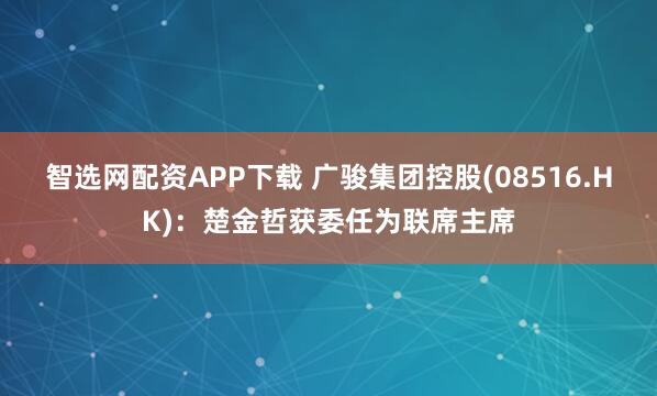 智选网配资APP下载 广骏集团控股(08516.HK)：楚金哲获委任为联席主席